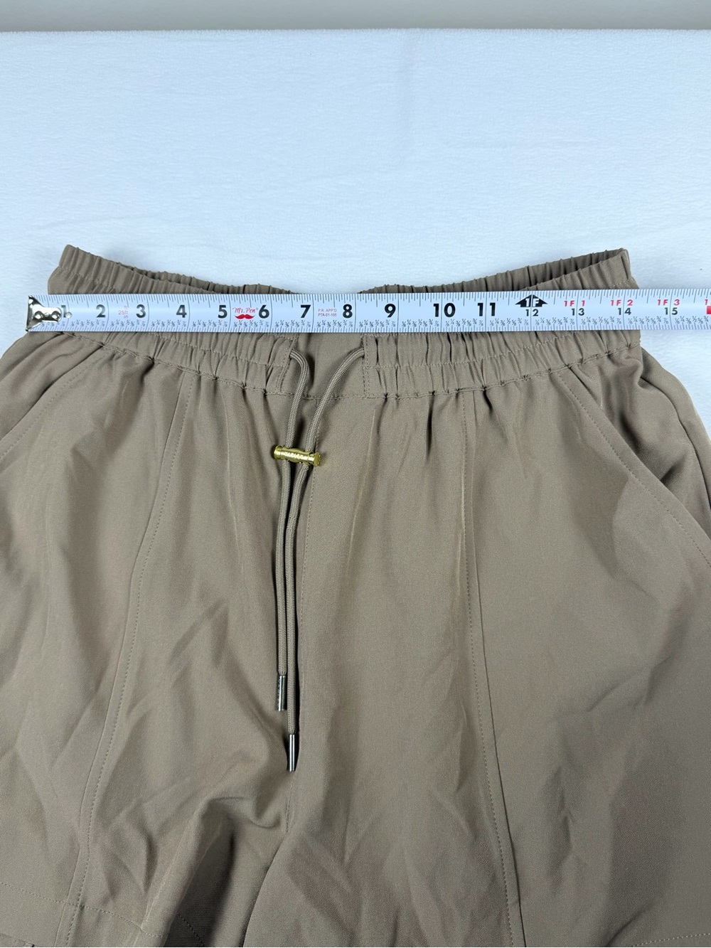 Varley Taupe Brown Drawstring Athletic Lounge Shorts Size Medium - Picture 6 of 8